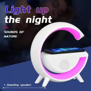 G Shaped Rgb Light Table Lamp With Wireless Charger.