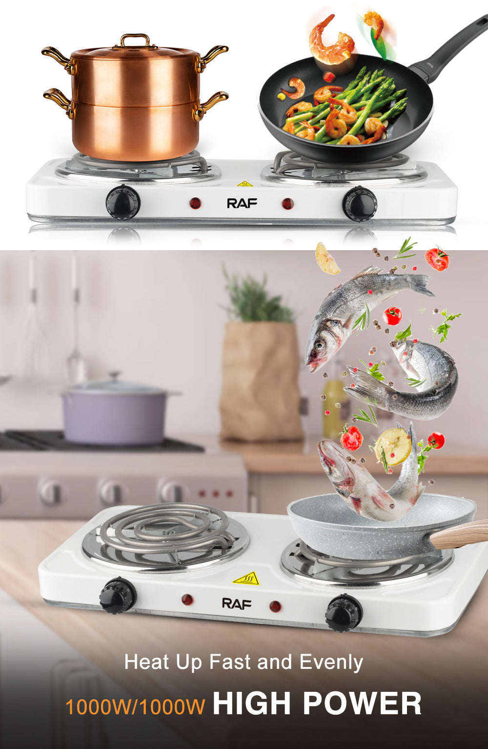 Double electric stove