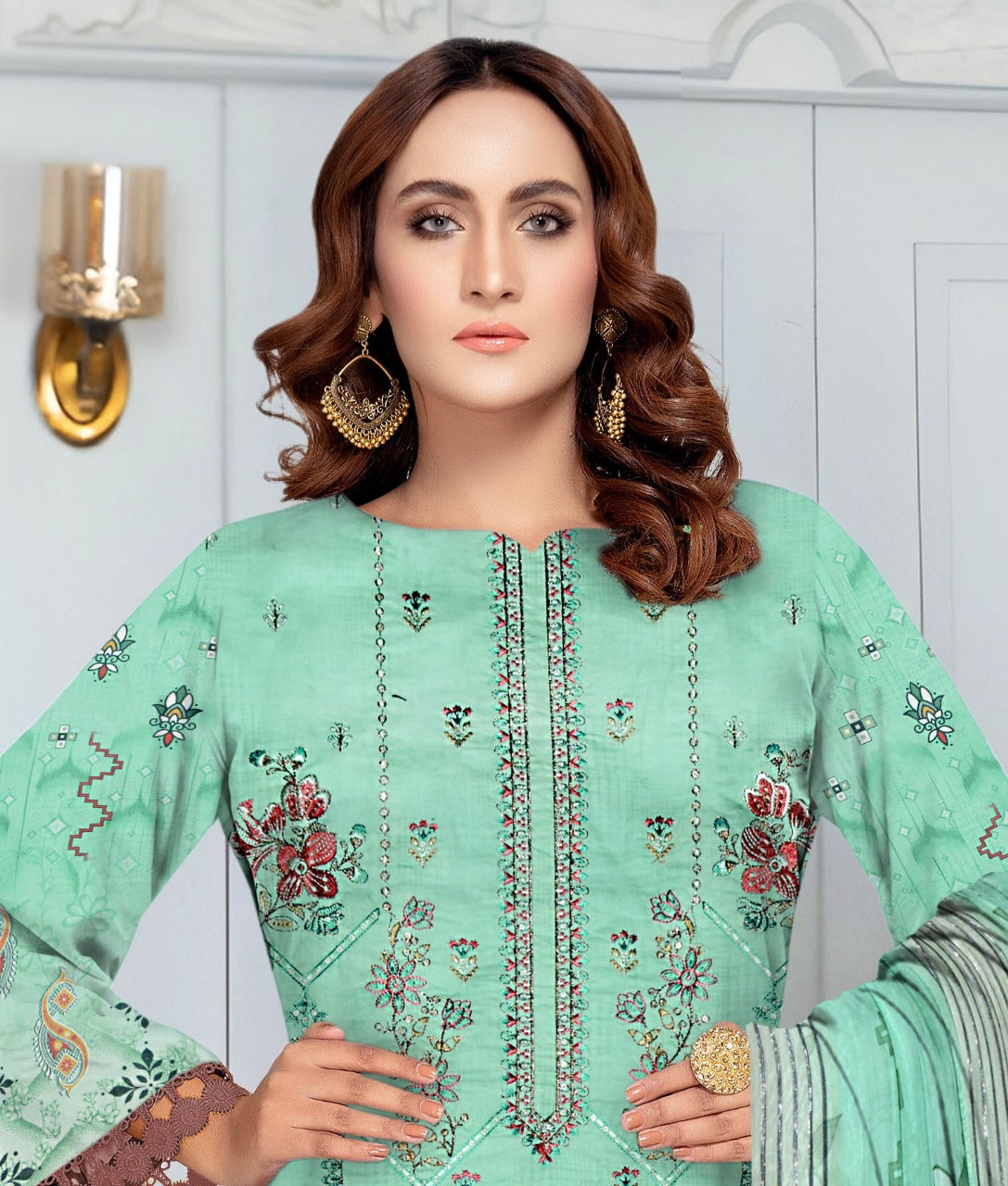 Bareeza Lawn 3 Pieces, Unstitched Dress For Women | Summer Collection.